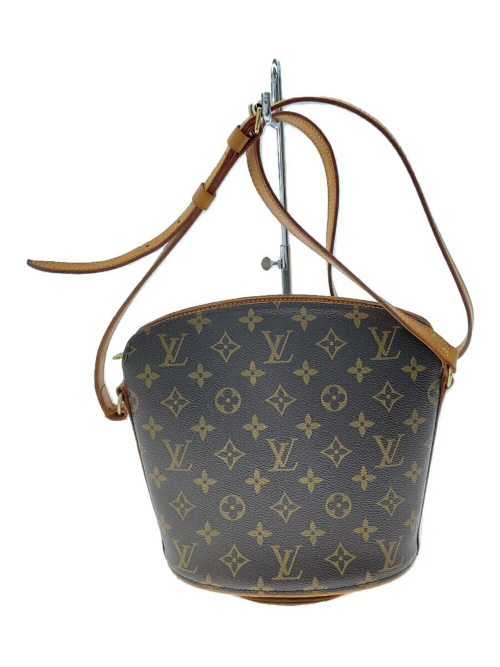 Louis Vuitton Drouot Shoulder Bag canvas Leather Brown Monogram